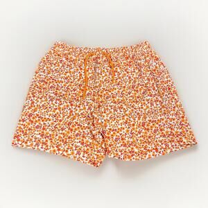 Birddogs Men's Inner Banks Orange Logo Printed Swim Trunks Lined Men’s Large 7”